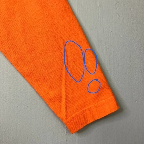 BASIC Editions Vintage 90s Halloween Witch Broom Cat Orange Long Sleeve Tee Sz M - Picture 9 of 16